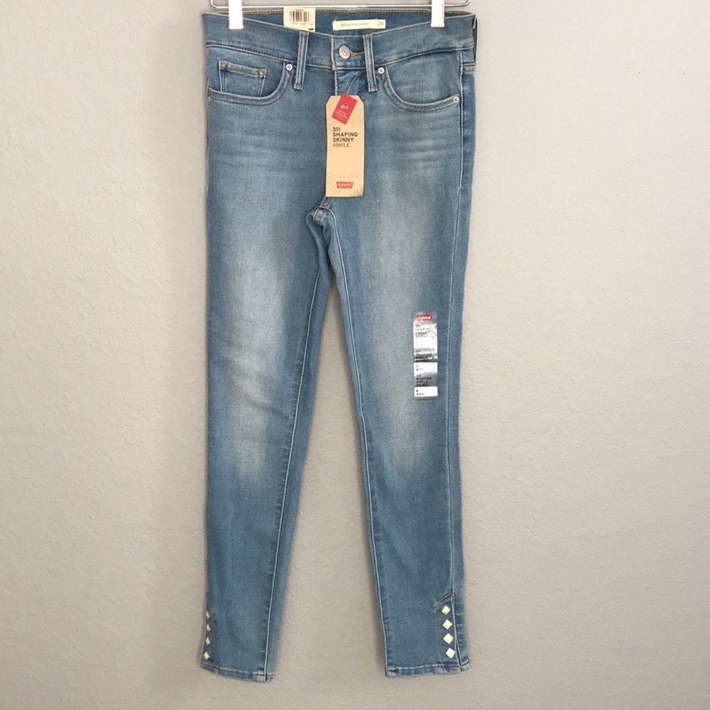Levi’s Studded 311 Shaping Skinny Ankle Jeans - 25